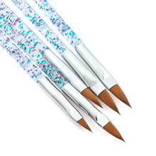 Акриловая кисть для ногтей 8 шт./компл., соболиный гель, УФ-краска для ногтей, ручка для рисования цветов, деревянная ручка для маникюра, лак для ногтей, ручка, инструмент 2024 - купить недорого
