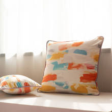 Бархатный чехол для подушки с разноцветным абстрактным принтом, без набивки 2024 - купить недорого