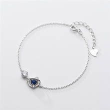 Sole Memory Planet-pulsera ajustable para mujer, cristal azul de ensueño, dulce Plata de Ley 925, SBR201 2024 - compra barato