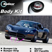 Bumper Lip Deflector Lips For Dodge EV Front Spoiler Skirt For Top Gear Fans Car Tuning / Body Kit / Strip 2024 - buy cheap