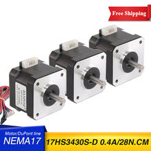 3PCS  Nema17 Stepper Motor 42*42*34MM  0.4A 2.8N.cm 17HS3430S-D 42 Series motor for 3D Medical machinery accessories 2024 - buy cheap
