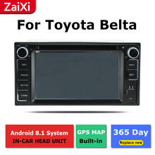 ZaiXi-Radio Multimedia con GPS para coche, Radio con reproductor, pantalla IPS, HiFi, WiFi, 2DIN, para Toyota Belta Limo Vois Yaris 2005 ~ 2013 2024 - compra barato