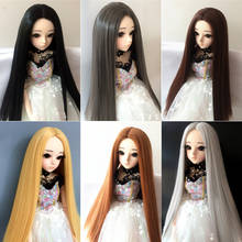 1/3 1/4 1/6 1/8 bjd doll wig 30cm 60cm SD doll wig high temperature silk wig mid length long straight hair doll accessories 2024 - buy cheap