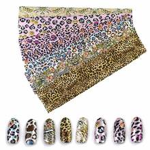 16pcs Leopard Print Sticker On Nails Foils Starry Sky Wraps Transfer Decals Polishing Sliders Nails Accessories Wrap Tools Decor 2024 - buy cheap