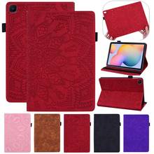 Coque for Samsung Tab S6 Lite Case SM-P610 P615 10.4 Inch 3D Leather Flower Embossed Funda For Samsung Galaxy Tab S6 Lite Cover 2024 - buy cheap