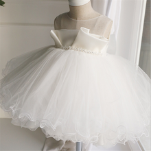 Детское платье для крещения; белое платье для первого дня рождения; платье для свадьбы; платье принцессы с жемчужинами для девочек; платье на крестины; Vestidos 2024 - купить недорого
