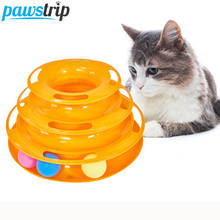3 Levels Pet Cat Toy Tower Tracks Disc Interacitve Cat Toys Ball Training Amusement Plate Cat Tracks Toys For Cats Kitten jouet 2024 - buy cheap