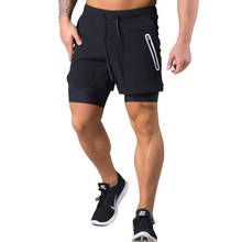 New running shorts summer men's gym fitness bodybuilding training quick-drying shorts men's jogging running sports 2-in-1 shorts 2024 - buy cheap
