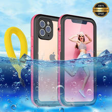 IP68 водонепроницаемый ударопрочный чехол для телефона iPhone 11 Pro Max XR X XS Max розовый прозрачный силиконовый подводный чехол для iPhone 7 8 Plus 2024 - купить недорого