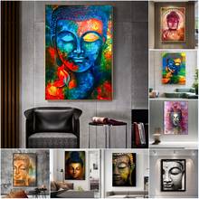 Abstract Buddha Face Poster Wall Art Canvas Painting Prints and Pictures Buddhism Poster Home Living Room Decor No Frame 2024 - buy cheap