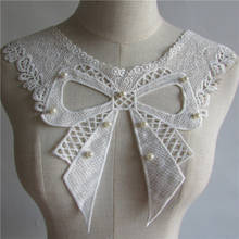 White ABS Pearl Embroidery Lace Neckline DIY Collar Slim clothes Sewing Applique Edge Neckline Handmade Lace Fabric YL107 2024 - купить недорого
