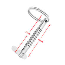 Аксессуары для палубы с пружинным кольцом, быстросъемный штифт из нержавеющей стали 316 для байдарки, морской лодки, двухполюсный шарнир, 5x51 мм 2024 - купить недорого
