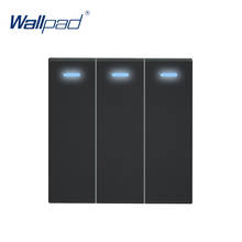 Wallpad-tecla de función para interruptor basculante de pared, 3 entradas, 2 vías, 1 vía, con indicador LED, módulo de plástico blanco y negro 2024 - compra barato
