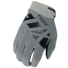 Troy Fox Raner Dark Grey Gloves Motocross Off-Road Moutain Bike Cycling MX Gloves 2024 - buy cheap