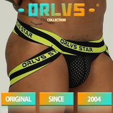 ORLVS Brand Sexy Underwear Men Jockstrap Mesh Men Thongs G-String Breathable Comfortable Underpants Penis Pouch Male Panties 2024 - buy cheap