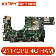 Placa base AK con 4G RAM 2117 CPU S300CA portátil para ASUS VivoBook S300CA S300C S300 placa base original de prueba 2024 - compra barato