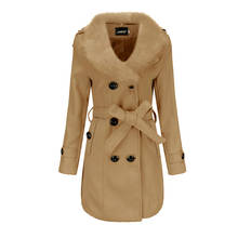 Trench coat feminino inverno plus size, casaco lingerie manteau femme inverno 2019 2024 - compre barato
