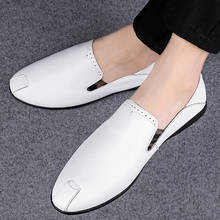 Vintage Men Loafers Moccasins Casual Genuine Leather Shoes Men's Slip on Shoes Elegantes Driving Flats Light Handmade Footwear 2024 - buy cheap