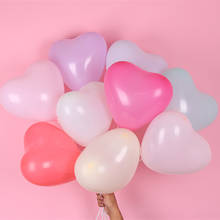 100 шт./пакет, латексные воздушные шары в форме сердца, макарон, красочный воздушный шар, Свадебный декор, романтический декор, товары для дня рождения 2024 - купить недорого