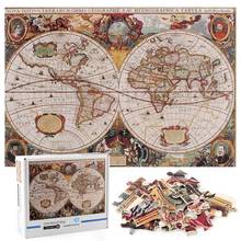 1000 Piece Puzzle Toy Old World Vintage Nautical Map Puzzle Adult Kids Fun Educational Montessori Toy Puzzle Gifts For Kids 2024 - buy cheap