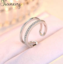 JIANERY Vintage Silver Color Crystal Layer Rings For Women Girls Trendy Ring Gifts Statement Jewelry 2024 - buy cheap