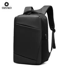 Ozuko mochila multifuncional masculina, bolsa para laptop de 15, 6 polegadas com entrada usb, à prova d'água, multifuncional 2024 - compre barato