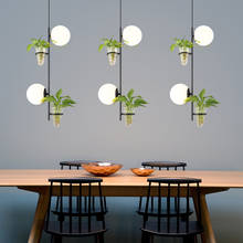 Lámpara colgante de cristal ahumado para comedor, luz led minimalista de estilo nórdico, estilo Art Deco, para cafetería y plantas 2024 - compra barato