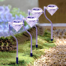 Thrisdar 4/8 шт RGB сменный Алмазный светодиодный светильник на солнечной батарее для сада и лужайки светильник на солнечной дорожке Ландшафтный подъездный путь Солнечный Спайк светильник 2024 - купить недорого