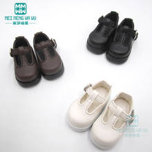 5cm * 2.6cm 1/6 bjd boneca sapatos pequena menina moda sapatos preto, branco, marrom para yosd myou boneca 2024 - compre barato