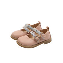 Zapatos de cuero para niños pequeños, calzado suave de princesa, ostentoso, Mary Janes, con diamantes de imitación, para fiesta, boda, novedad 2024 - compra barato