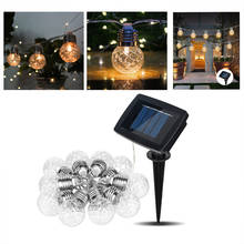 6M Solar Powered LED Fairy String Lights Decorative Bulbs Garden Lanterns Outdoor Garland Warm White Wedding Christmas Decor 2024 - buy cheap