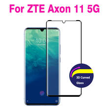 2PCS Full Cover Curved Tempered Glass For ZTE Axon 11 5G Screen Protector 9H protective film For ZTE Axon 11 5G glass 2024 - buy cheap