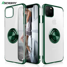 Finger Ring Holder Case For iPhone 11 Pro Max X XS XR 7 6 6S 8 Plus SE 2 2020 iPhone11 Transparent Phone Cover Green Accessories 2024 - buy cheap