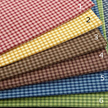 Tela de algodón teñido de hilo japonés a cuadros, 50x145cm, para Patchwork básico, monedero, costura, acolchado, recorte artesanal 2024 - compra barato