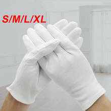 6 Pairs/Set White Cotton Gloves Full Finger Men Women Waiters Drivers Jewelry Mittens Sweat Absorption Gloves Hands Protector 2024 - buy cheap