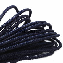 2 m/lote aprox: 6mm marinha redonda trançado cabo de couro corda necklacebracelet para diy jóias material descobertas couro strand 2024 - compre barato