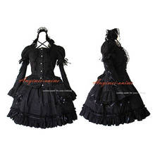 Gothic Lolita Punk Sweet Fashion Dress Black Maid Dress Cosplay Costume Custom-made[CK1279] 2024 - buy cheap