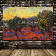 Hand Painted Copy Vincent Van Gogh Impressionist Tree Oil Painting On Canvas Wall Art Picture For Home Decoration Wall Paintings 2024 - buy cheap