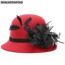 SHALUOTAOTAO Elegant Noble Women's Flower Decoration Fedoras Autumn Winter Panama Brands Sombrero Fashion Leisure Party Lady Hat 2024 - buy cheap