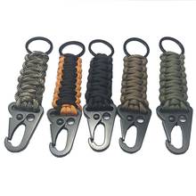 EDC Rope Keychain Carabiner Outdoor Camping Survival Kit Military Parachute Cord Emergency Knot Key Chain Ring 2024 - buy cheap