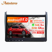 Radio con GPS para coche, 10,0 reproductor Multimedia con Android, 4 GB + 64 GB, ISP, grabadora, estéreo, para Volkswagen Polo 2015 2024 - compra barato