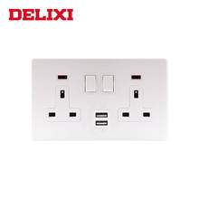 Enchufe de pared universal para el hogar, toma de corriente eléctrica de 220v, con usb, enchufe británico de 13a con carga usb 2024 - compra barato