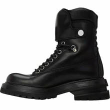 Botas de cuero con tacón cuadrado para hombre, zapatos militares con plataforma, color negro, 12 #21/10d50 2024 - compra barato