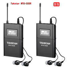 2 unids/lote TAKSTAR WTG-500 solo recibir (incluyendo auriculares) profesional sistema de guía de viaje inalámbrico receptor sólo + auricular 2024 - compra barato