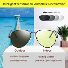 Óculos de sol fotocromático lentes transition masculino e feminino com filtro de luz azul, proteção contra fadiga ocular 2024 - compre barato