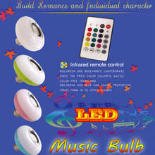 Светодиодная музыкальная лампа KTV E27, светодиодный динамик, колонка со светодиодный Ной подсветкой, Bluetooth 4,0, цветное управление через приложение, домашняя беспроводная лампа 12 Вт, 6 Вт, Подарочный звуковой сигнал 2024 - купить недорого