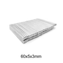 2~50PCS 60x5x3 Strong Sheet Rare Earth Magnet Length 60mm Block Rectangular Neodymium Magnets 60x5x3mm Strip Magnet 60*5*3 mm 2024 - buy cheap