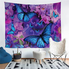 Colorful Butterfly Printed Living Room Decoration Wall Hanging Tapestry Yoga Mat Rug Home Decor Art 2024 - buy cheap