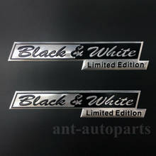 2pcs Aluminum Black & White Limited Edition Car Trunk Decal Sticker Badge Emblem 2024 - buy cheap