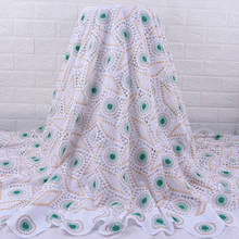 Zhenguiru 2020 africano tecido de renda algodão bordado francês laço tecido bonito padrão nigéria para as mulheres vestido festa a1918 2024 - compre barato